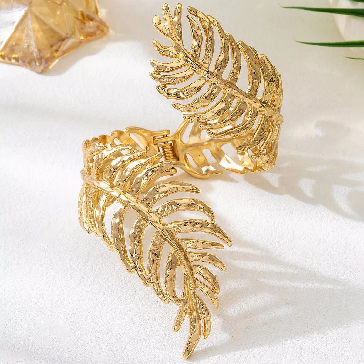 18K Gold - Plated Alloy Leaf Bracelet – travel - inspired by Aroundtheworldinarush