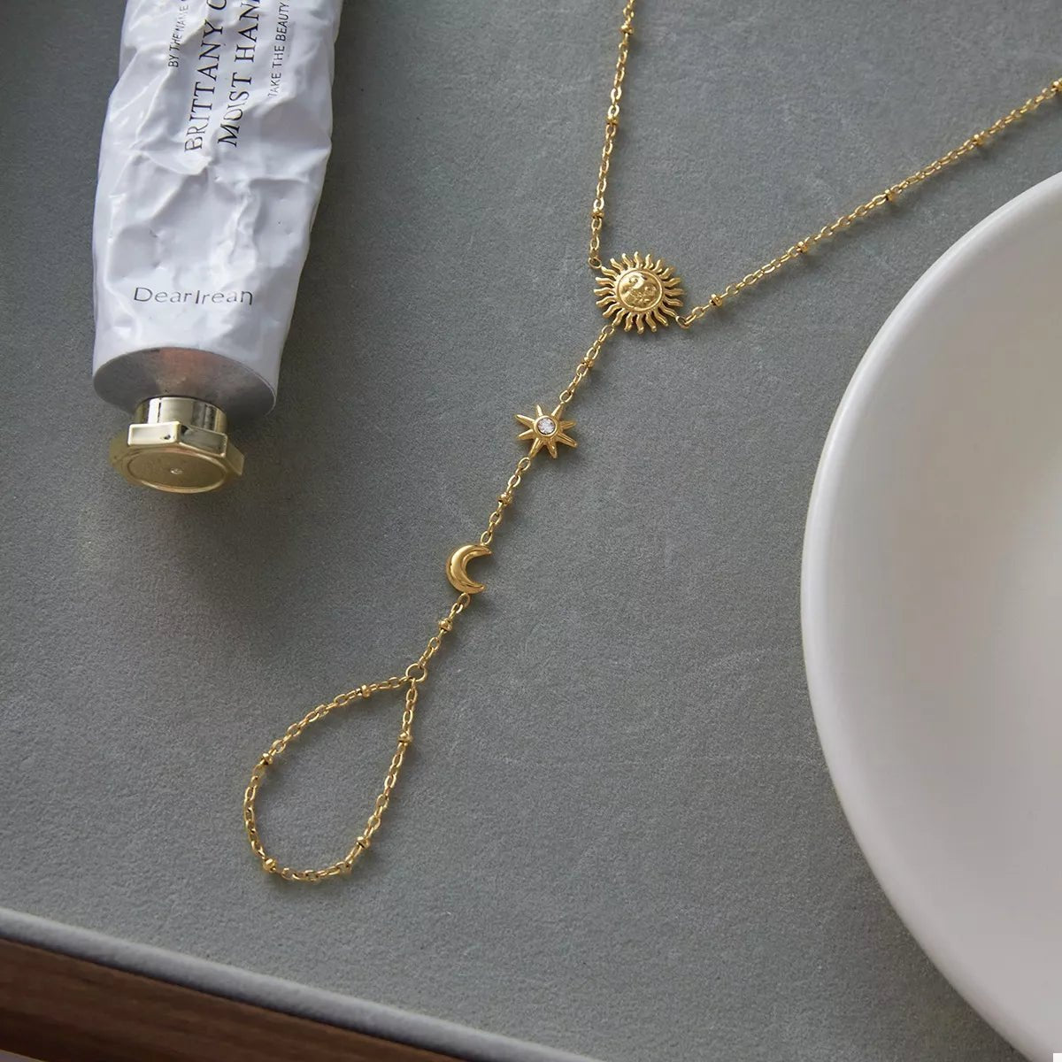 18K Gold - Plated Chain Sun Bracelet – travel - inspired by Aroundtheworldinarush