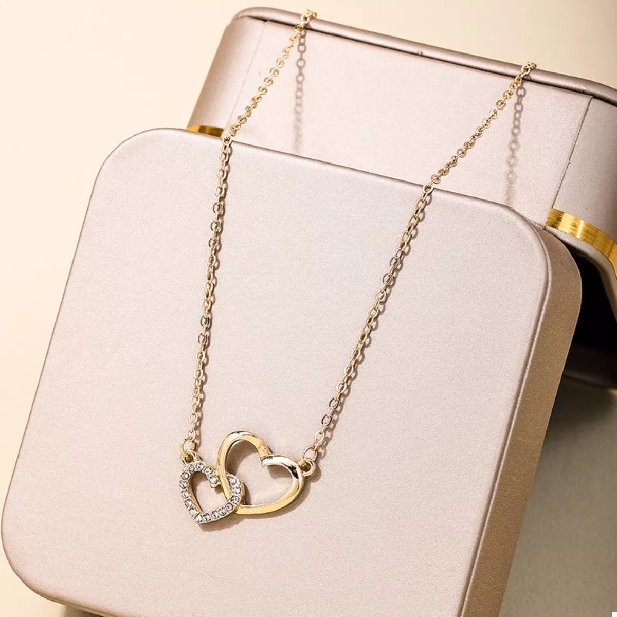 18K Gold - Plated Heart Pendant Necklace – travel - inspired by Aroundtheworldinarush