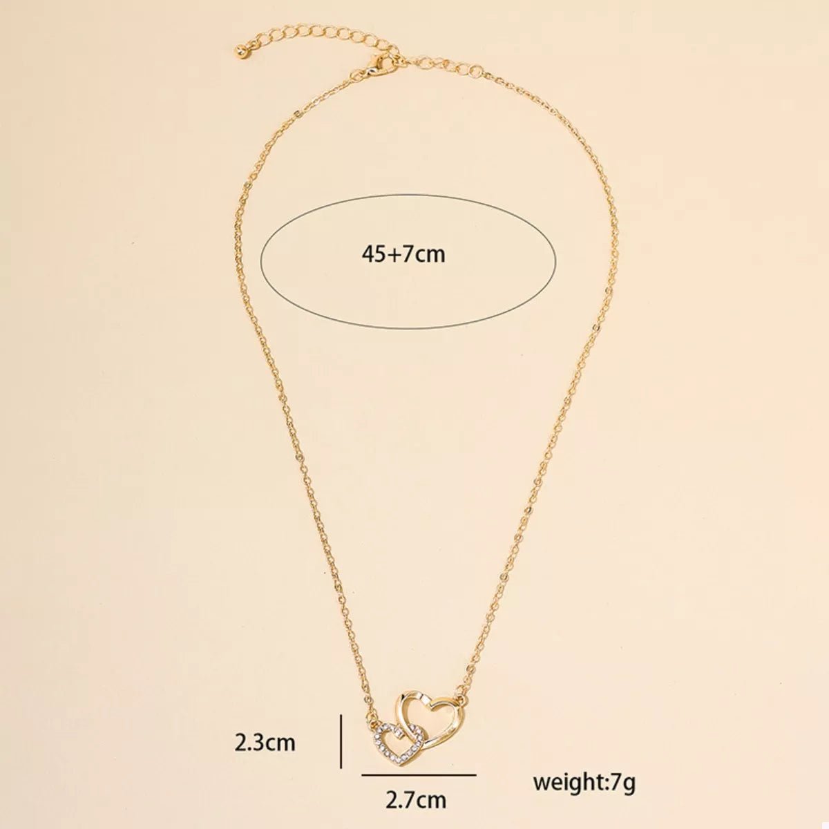 18K Gold - Plated Heart Pendant Necklace – travel - inspired by Aroundtheworldinarush