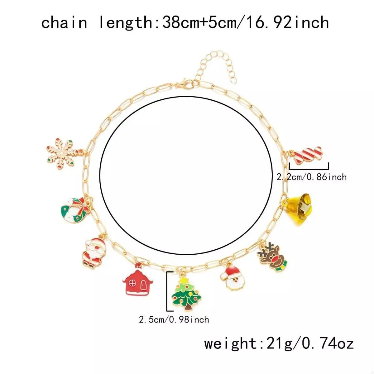 18K Gold - Plated Resin Christmas Theme Necklace – travel - inspired by Aroundtheworldinarush