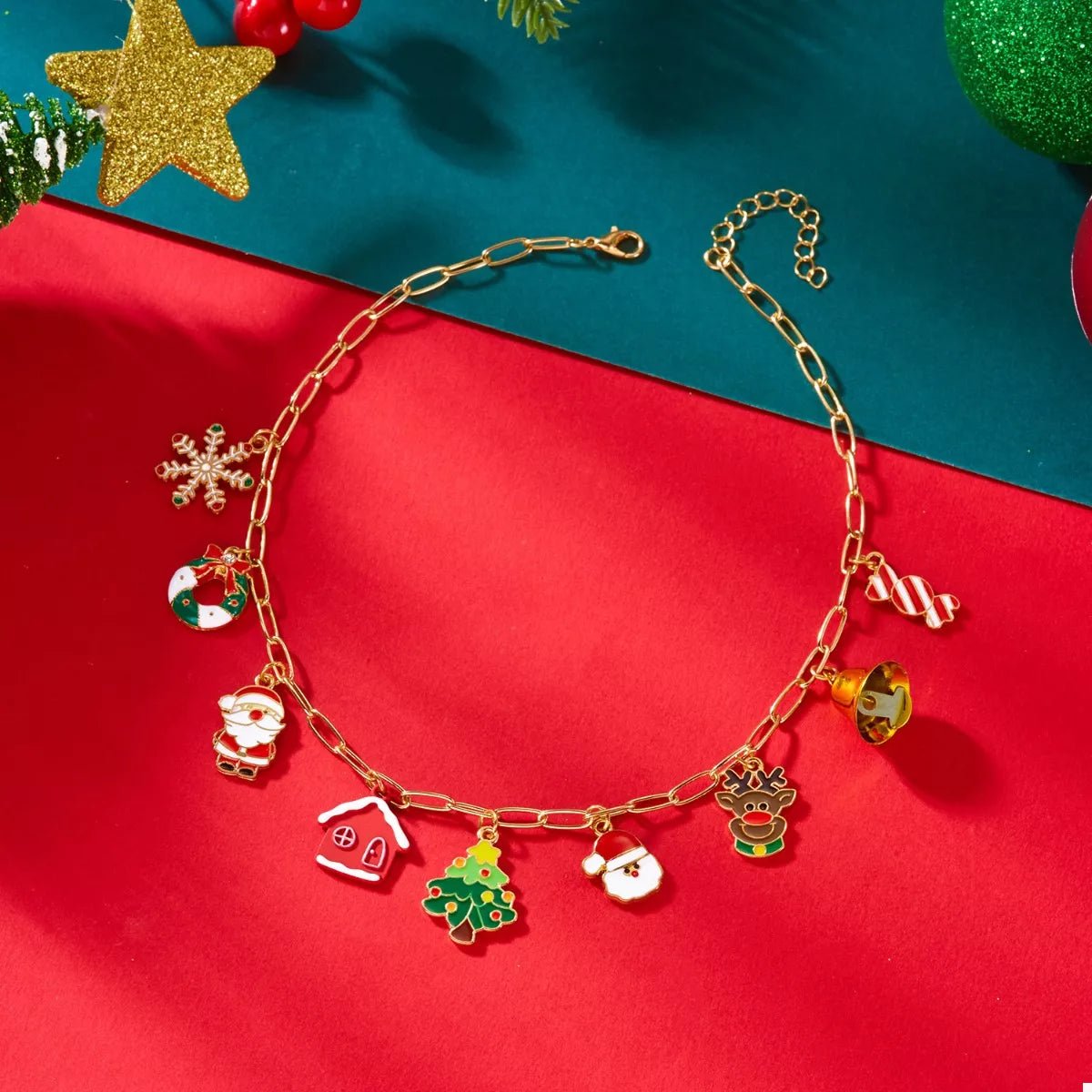 18K Gold - Plated Resin Christmas Theme Necklace – travel - inspired by Aroundtheworldinarush