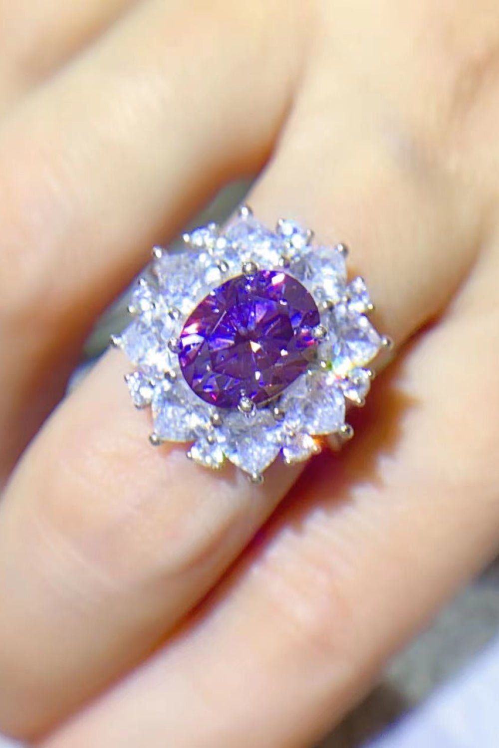 3 Carat Moissanite Platinum - Plated Ring – travel - inspired by Aroundtheworldinarush