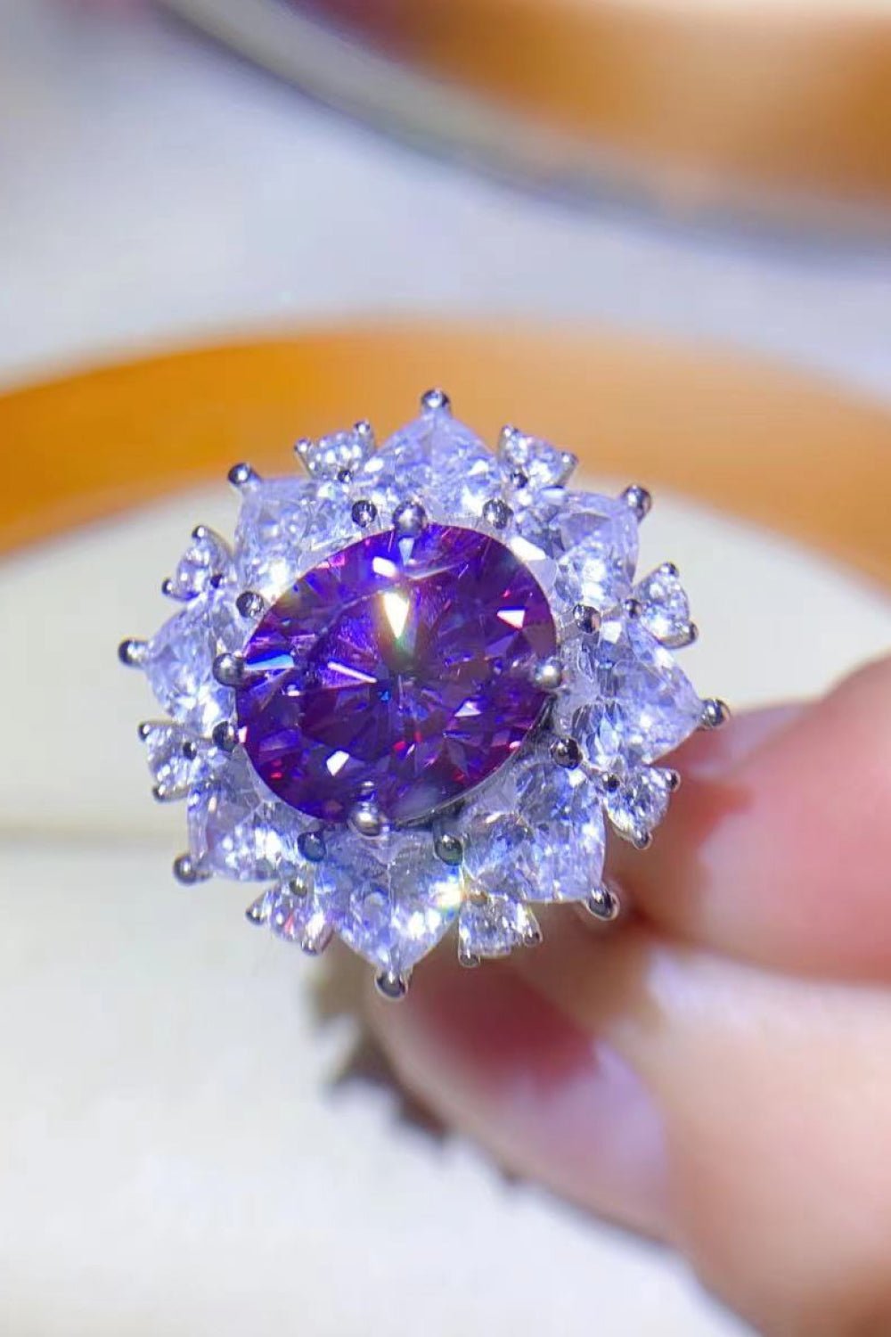 3 Carat Moissanite Platinum - Plated Ring – travel - inspired by Aroundtheworldinarush
