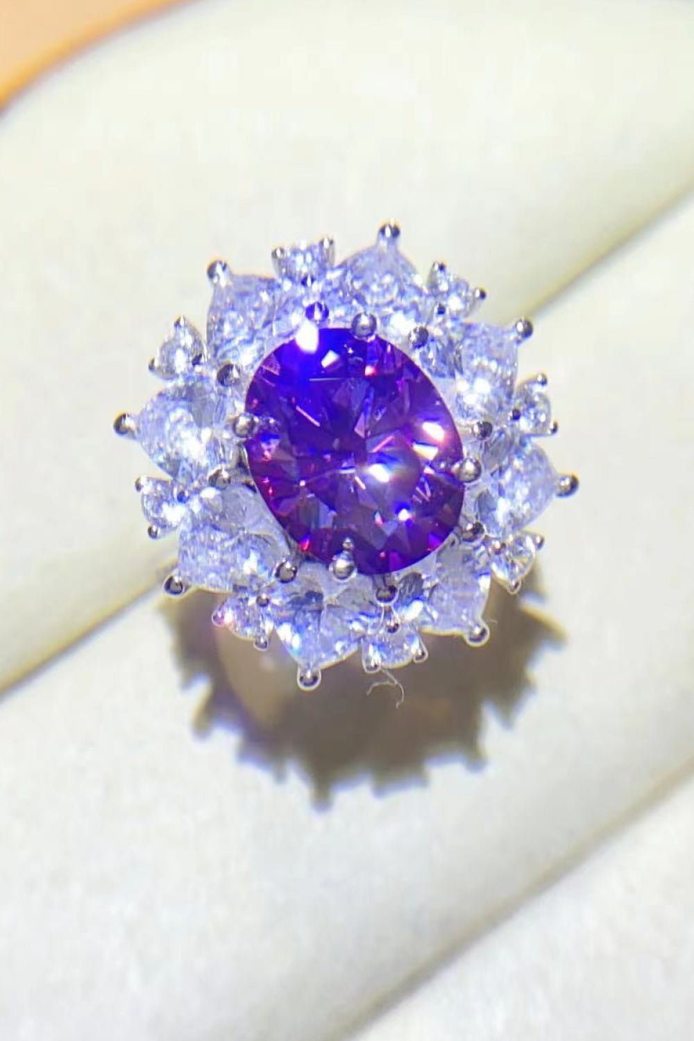 3 Carat Moissanite Platinum - Plated Ring – travel - inspired by Aroundtheworldinarush