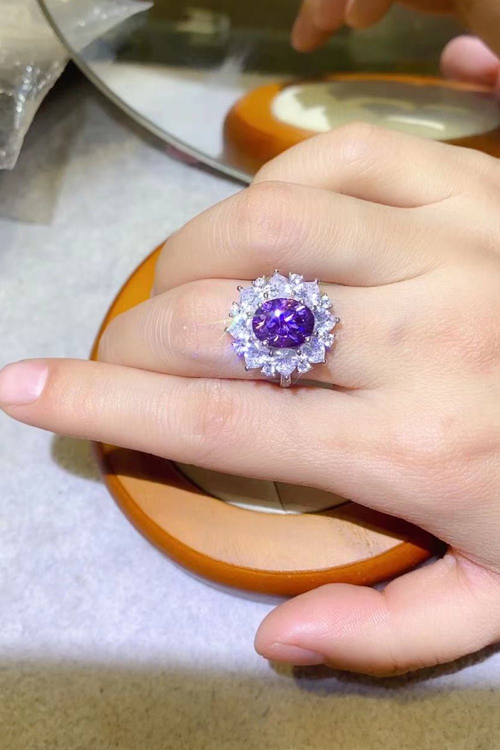 3 Carat Moissanite Platinum - Plated Ring – travel - inspired by Aroundtheworldinarush