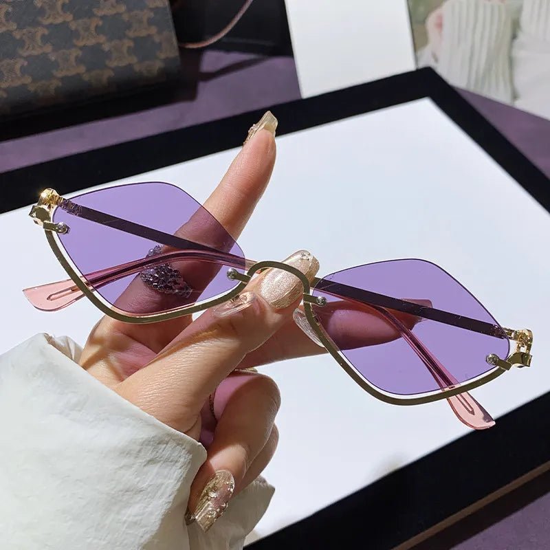 Cat Eye Sunglasses with Gold Metal Frame – travel - inspired by Aroundtheworldinarush