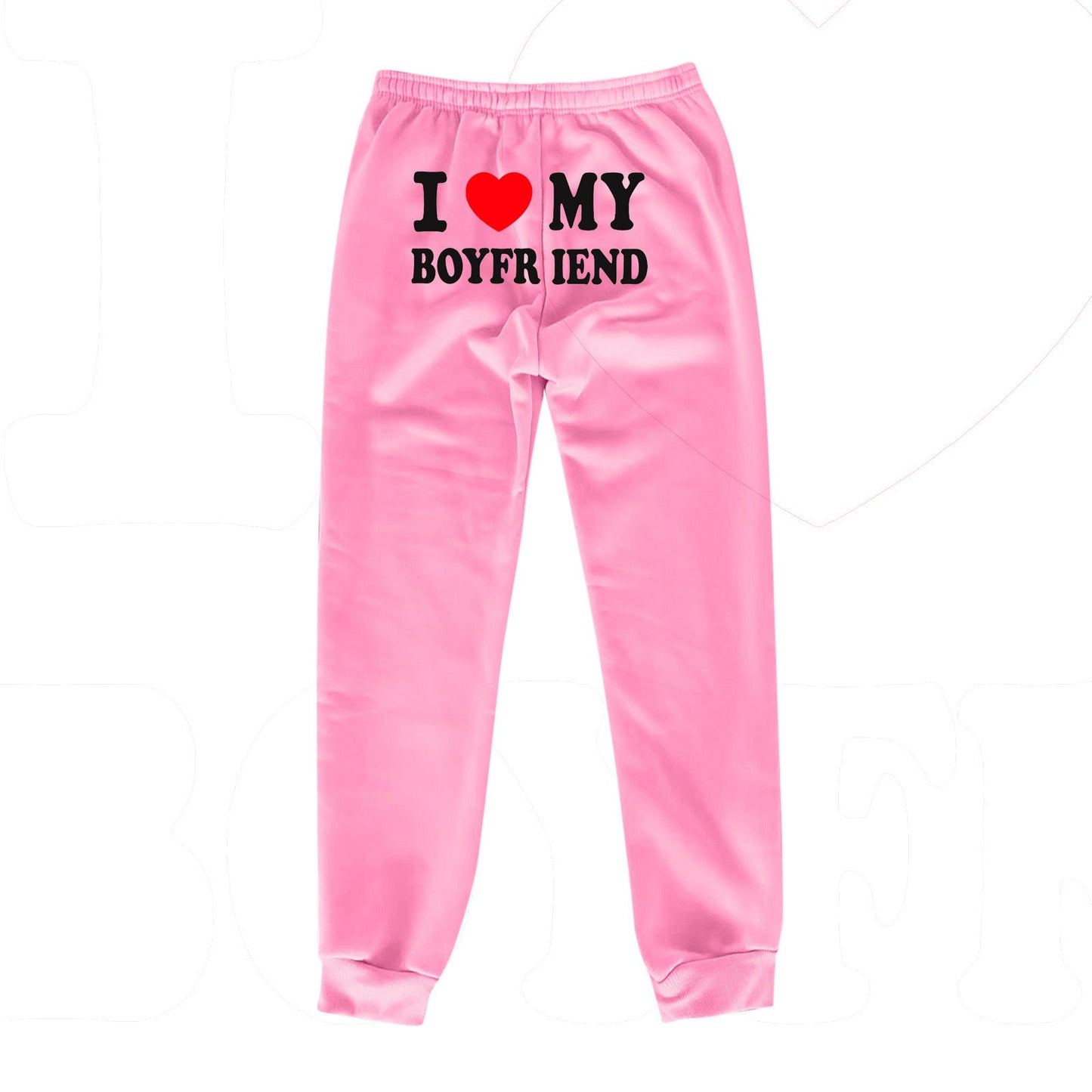 I Love MY BOYFRIEND Printed Trousers Casual Sweatpants Men And Women Sports Pants – travel - inspired 0 by Aroundtheworldinarush