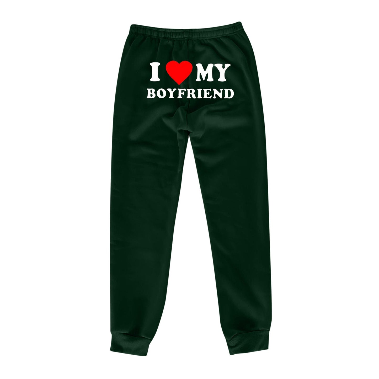 I Love MY BOYFRIEND Printed Trousers Casual Sweatpants Men And Women Sports Pants – travel - inspired 0 by Aroundtheworldinarush