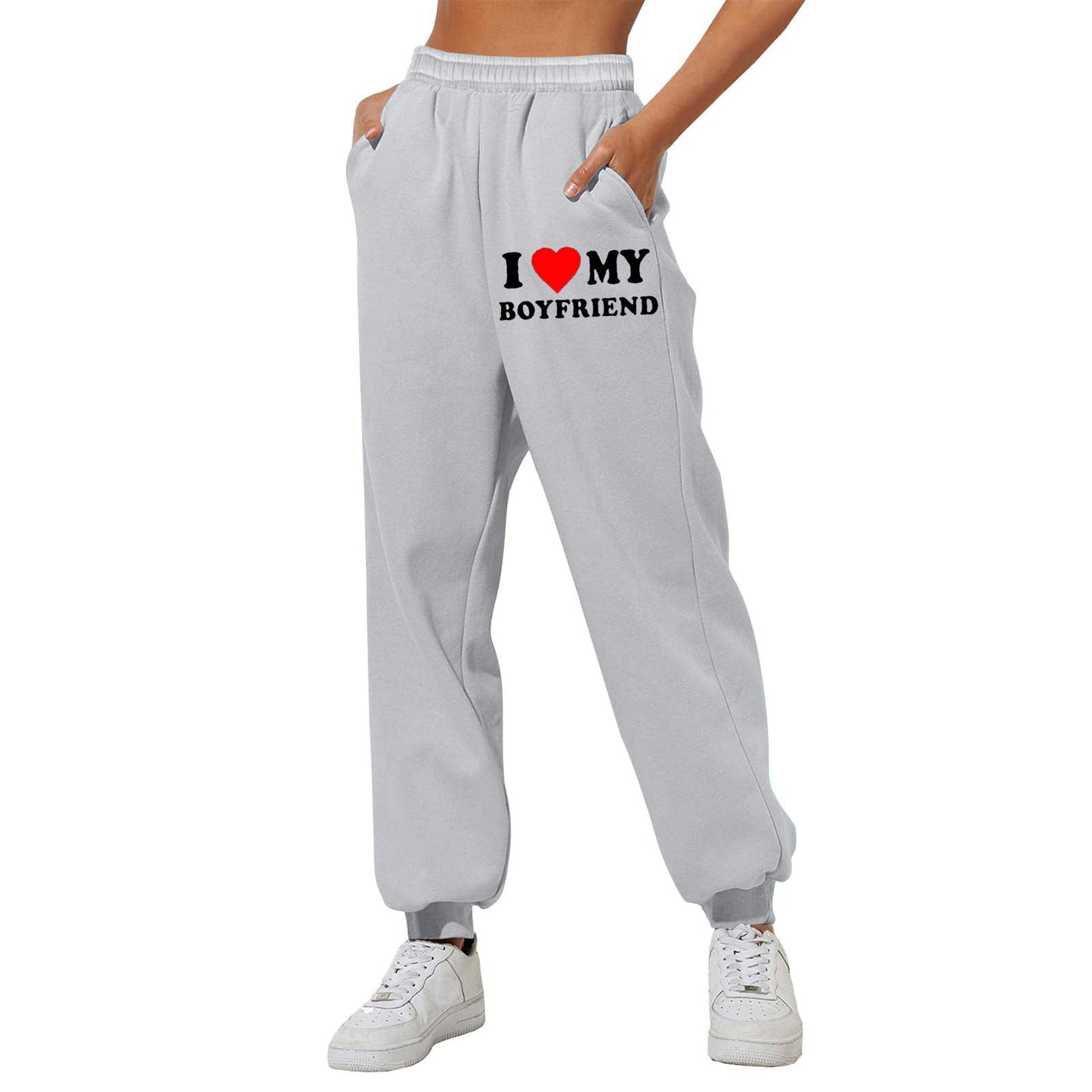 I Love MY BOYFRIEND Printed Trousers Casual Sweatpants Men And Women Sports Pants – travel - inspired 0 by Aroundtheworldinarush