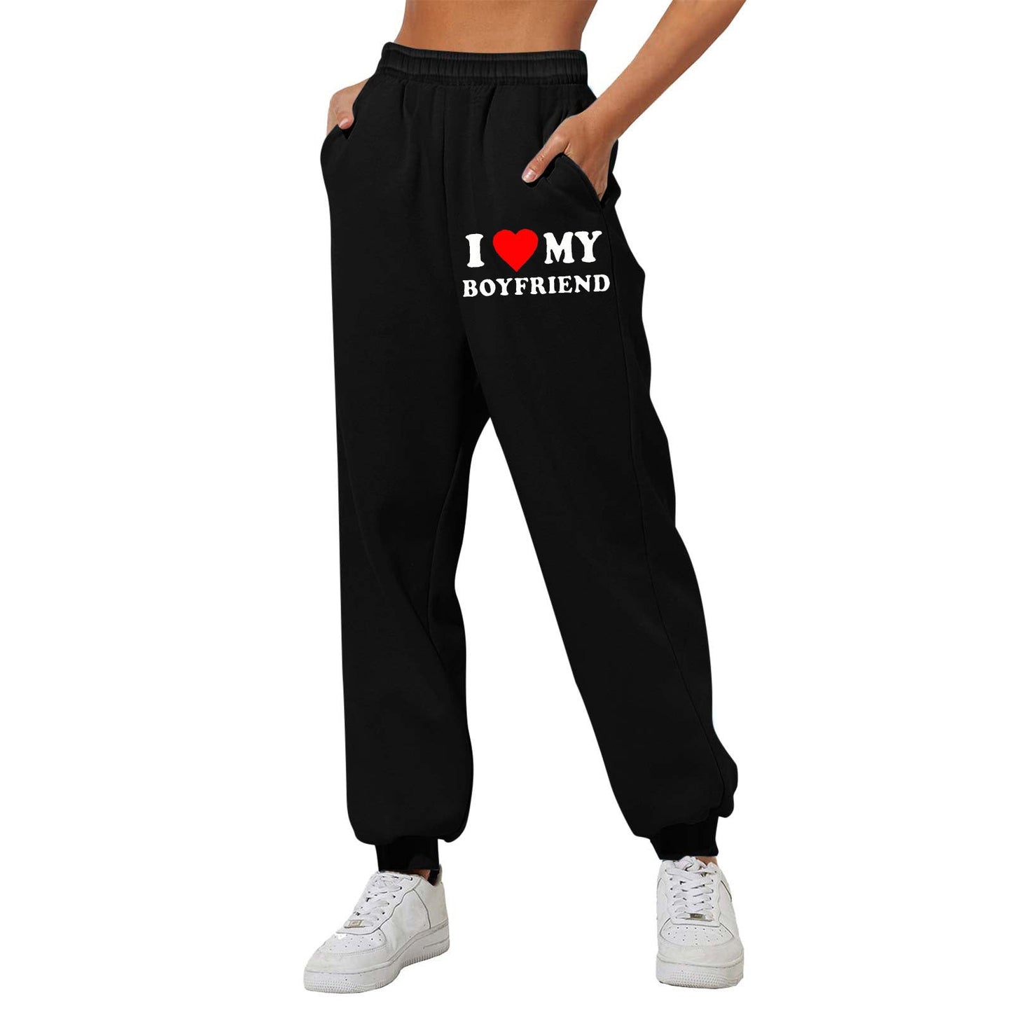 I Love MY BOYFRIEND Printed Trousers Casual Sweatpants Men And Women Sports Pants – travel - inspired 0 by Aroundtheworldinarush