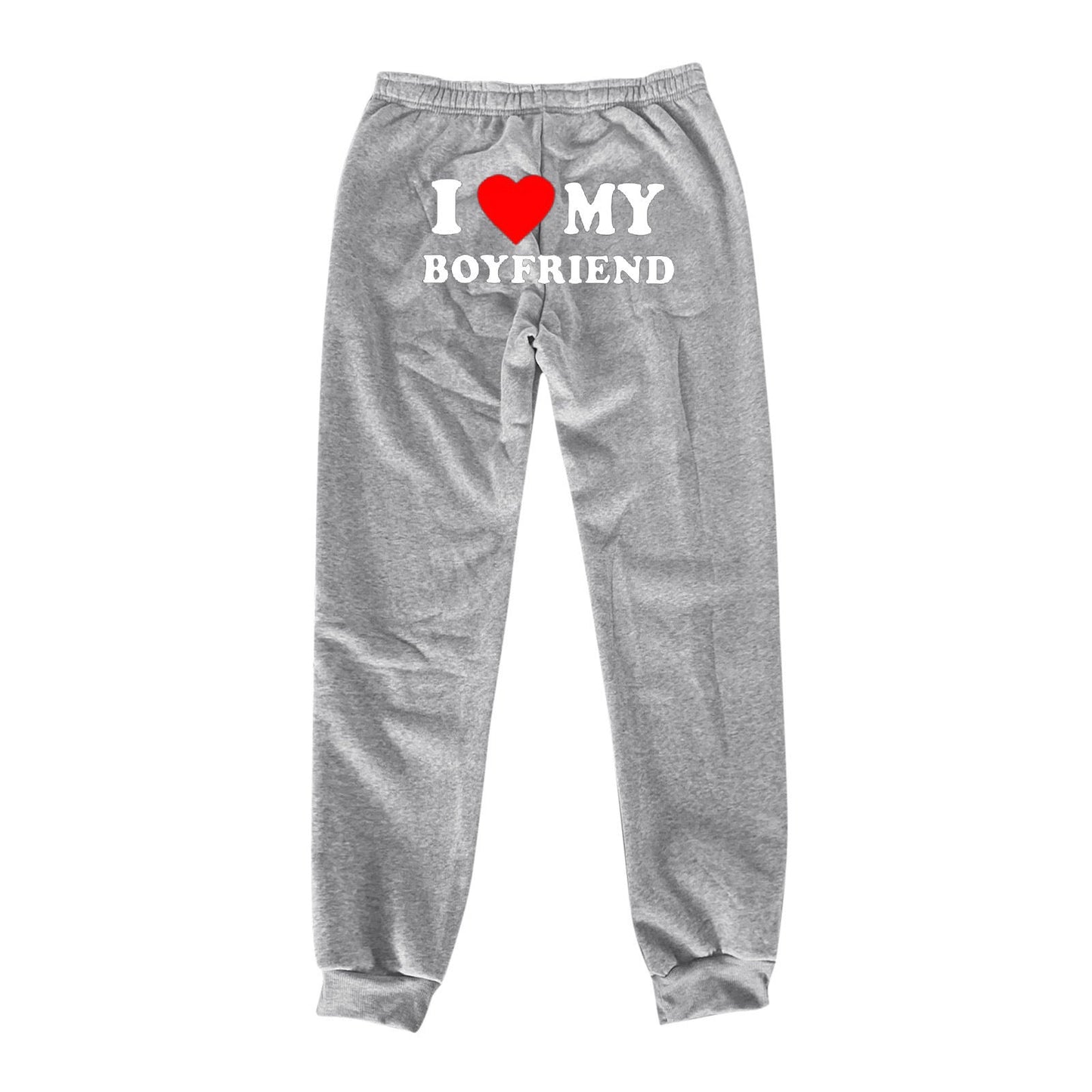 I Love MY BOYFRIEND Printed Trousers Casual Sweatpants Men And Women Sports Pants – travel - inspired 0 by Aroundtheworldinarush