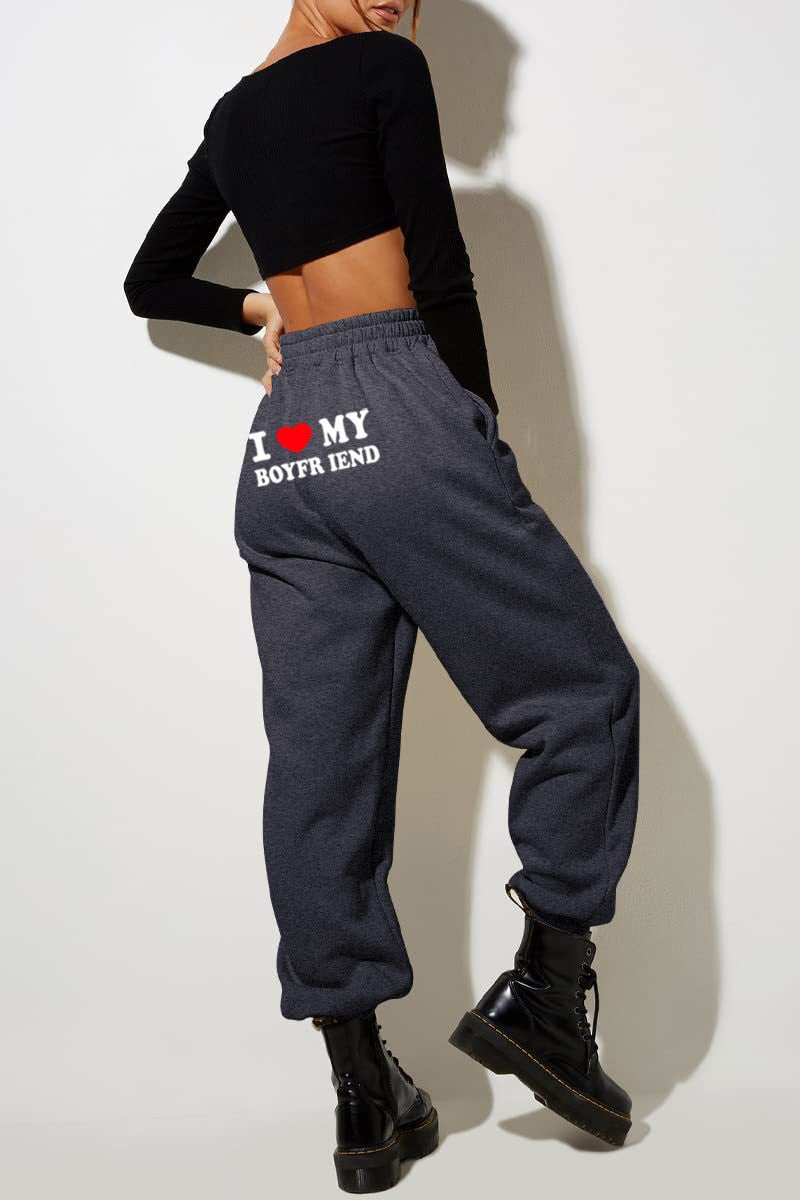 I Love MY BOYFRIEND Printed Trousers Casual Sweatpants Men And Women Sports Pants – travel - inspired 0 by Aroundtheworldinarush