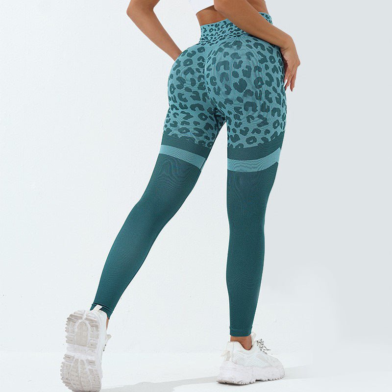 Leopard Print Fitness Pants For Women High Waist Butt Lifting Seamless Leggings Elastic Running Sport Training Yoga Pants Gym Outfits Clothing – travel - inspired 4 by Aroundtheworldinarush