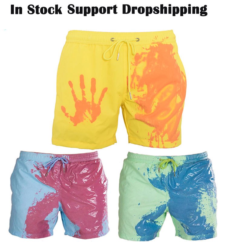 Magical Change Color Beach Shorts Summer Men Swimming Trunks Swimwear Swimsuit Quick Dry bathing shorts Beach Pant – travel - inspired 0 by Aroundtheworldinarush