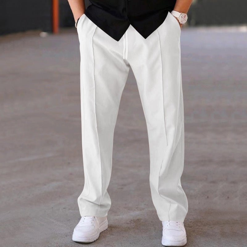 Men's Trousers Sports Casual Loose Straight Pants With Drawstring Design Clothing – travel - inspired 4 by Aroundtheworldinarush