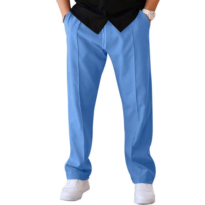 Men's Trousers Sports Casual Loose Straight Pants With Drawstring Design Clothing – travel - inspired 4 by Aroundtheworldinarush