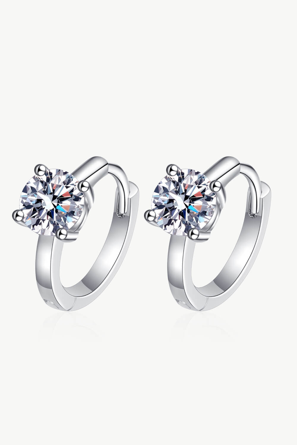 Moissanite Huggie Earrings – travel - inspired by Aroundtheworldinarush