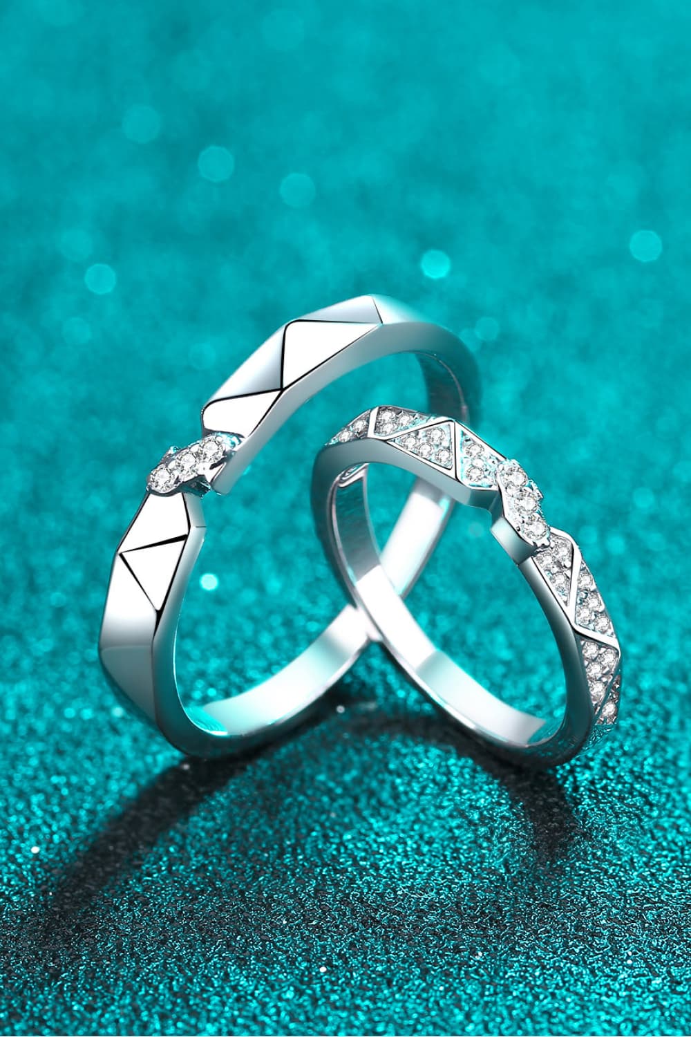 Moissanite Minimalist Rhodium - Plated Ring – travel - inspired by Aroundtheworldinarush