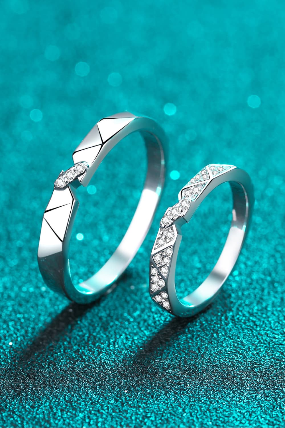 Moissanite Minimalist Rhodium - Plated Ring – travel - inspired by Aroundtheworldinarush