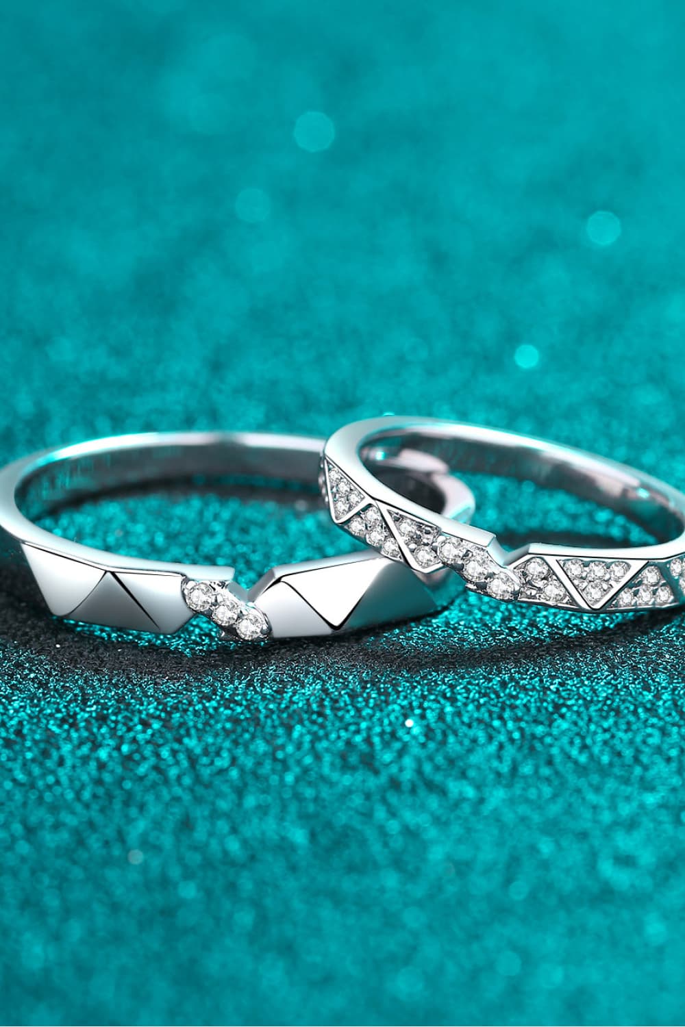 Moissanite Minimalist Rhodium - Plated Ring – travel - inspired by Aroundtheworldinarush