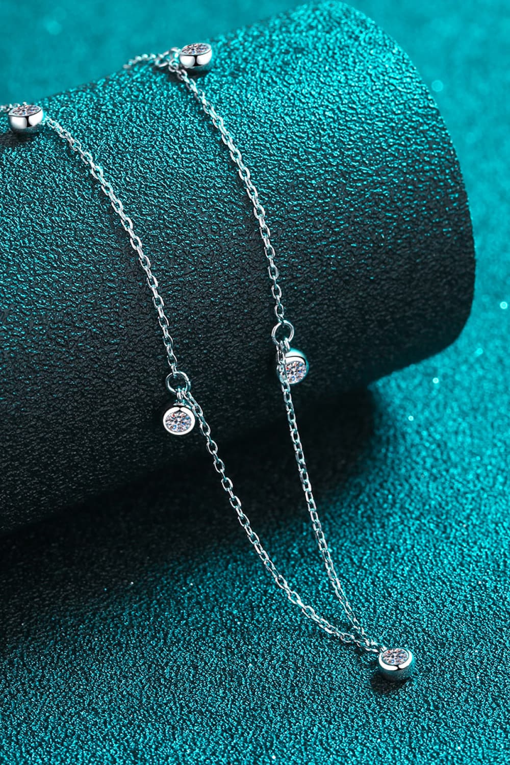 Moissanite Rhodium - Plated Necklace – travel - inspired by Aroundtheworldinarush