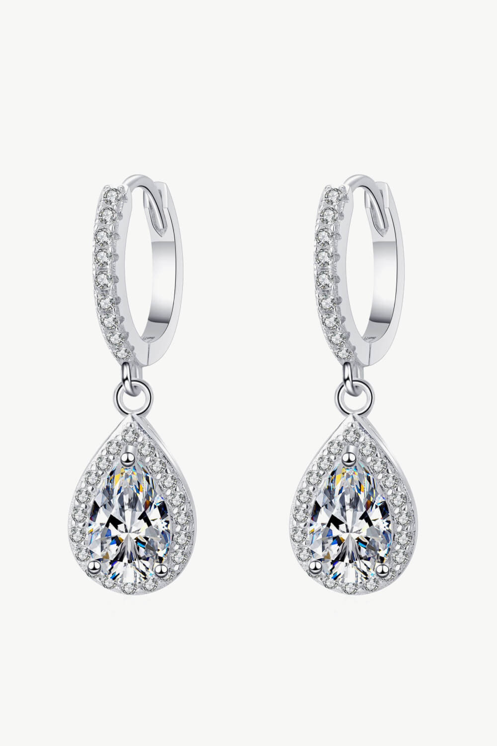 Moissanite Teardrop Earrings – travel - inspired by Aroundtheworldinarush