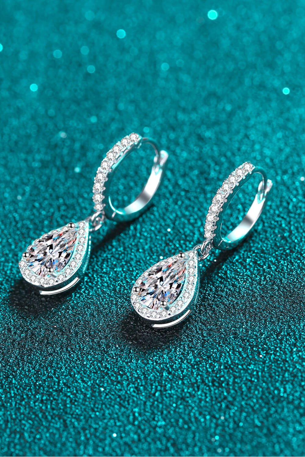 Moissanite Teardrop Earrings – travel - inspired by Aroundtheworldinarush