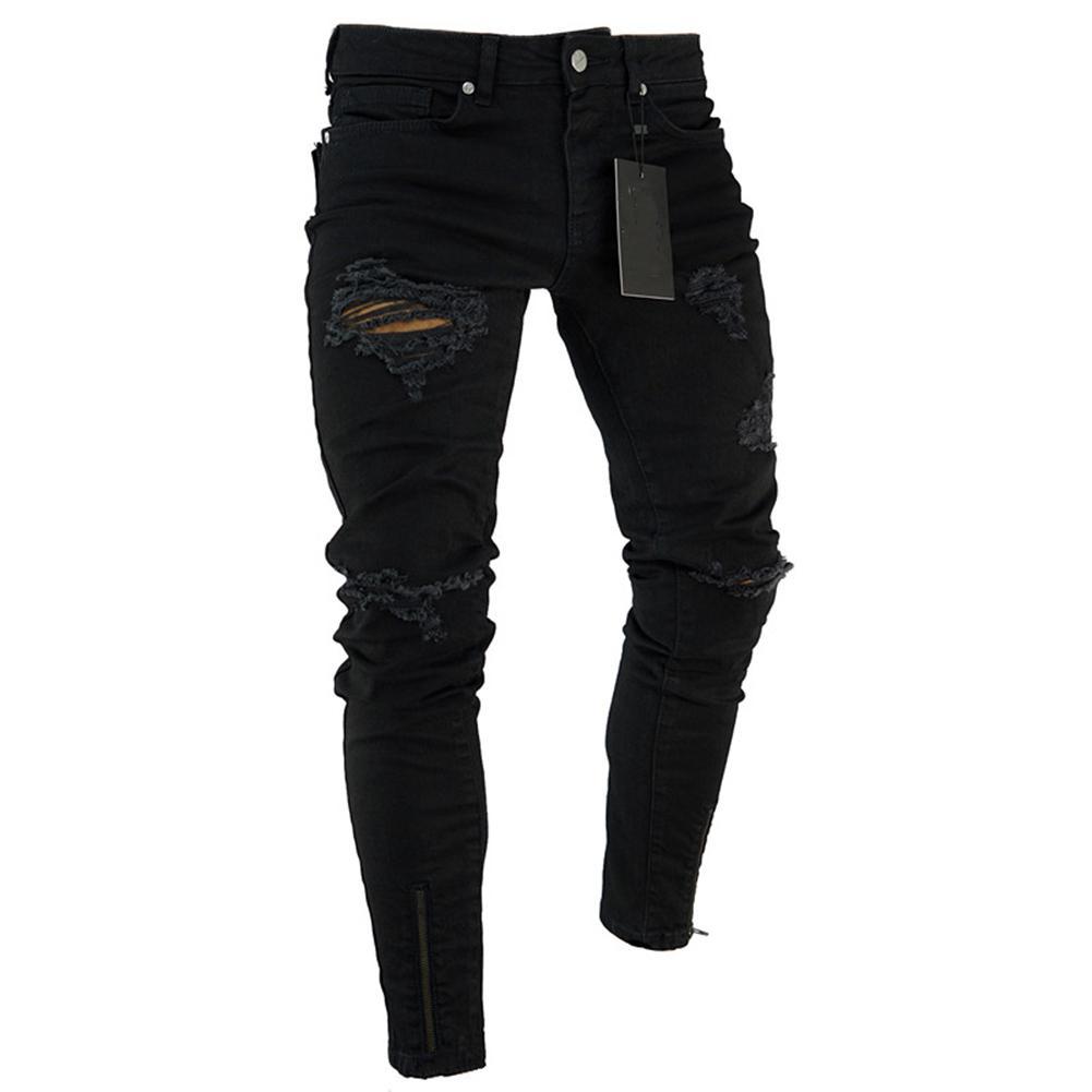 Pants Jeans For Men Trousers Long Basic Broken Clothes – travel - inspired 0 by Aroundtheworldinarush