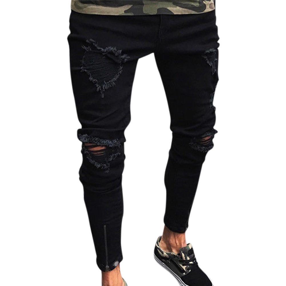 Pants Jeans For Men Trousers Long Basic Broken Clothes – travel - inspired 0 by Aroundtheworldinarush