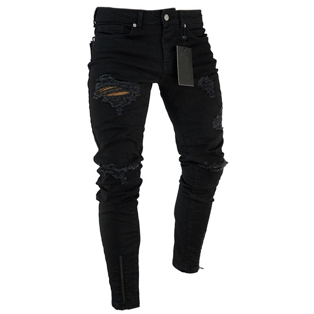 Pants Jeans For Men Trousers Long Basic Broken Clothes – travel - inspired 0 by Aroundtheworldinarush