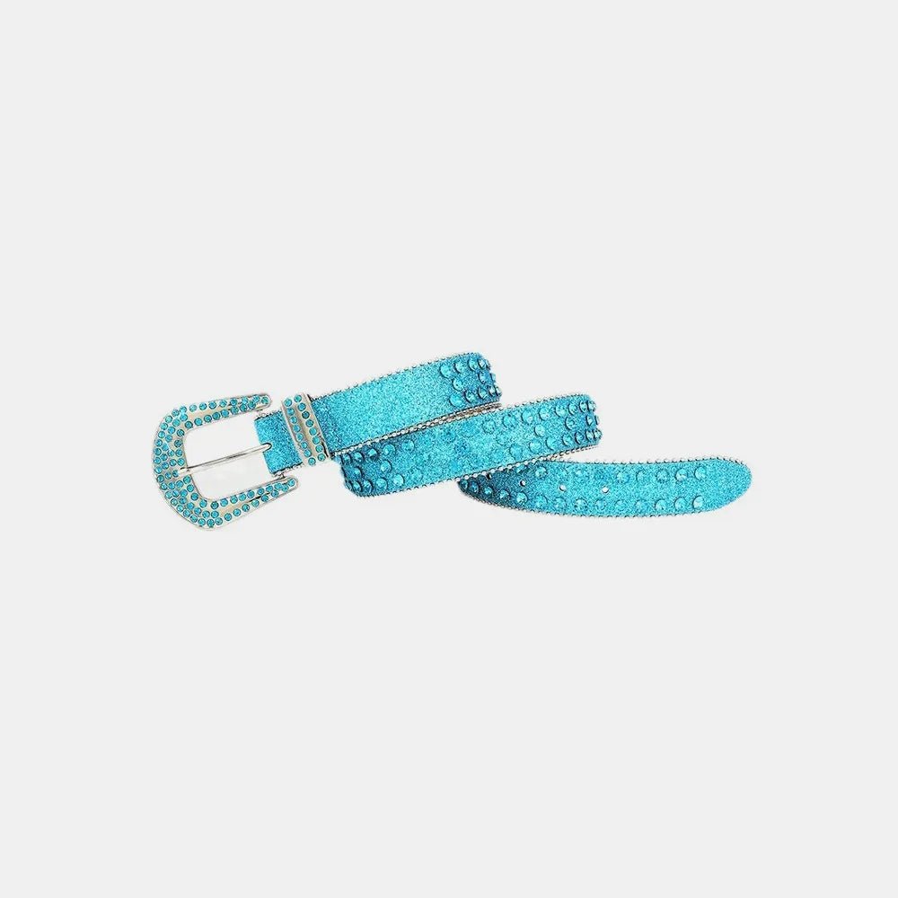 Rhinestone PU Leather Belt – travel - inspired by Aroundtheworldinarush