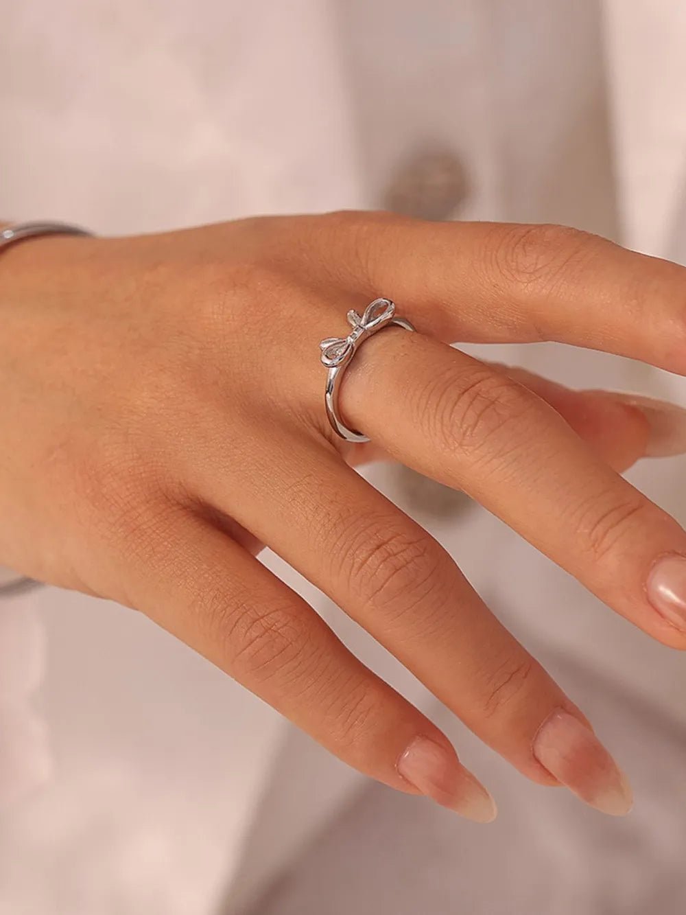 Stainless Steel Bow Ring – travel - inspired by Aroundtheworldinarush