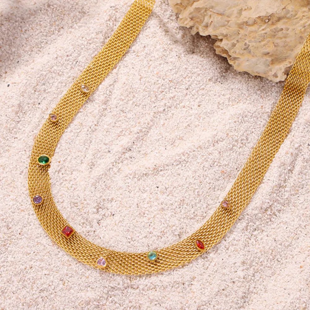 Titanium Steel Zircon Necklace – travel - inspired by Aroundtheworldinarush
