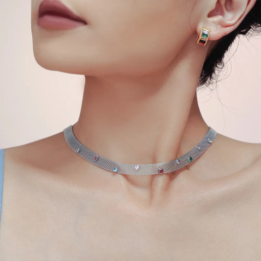 Titanium Steel Zircon Necklace – travel - inspired by Aroundtheworldinarush