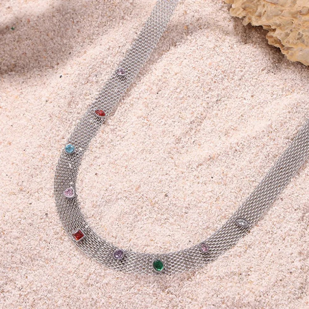 Titanium Steel Zircon Necklace – travel - inspired by Aroundtheworldinarush