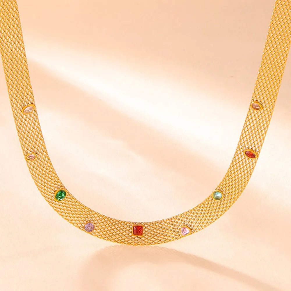 Titanium Steel Zircon Necklace – travel - inspired by Aroundtheworldinarush
