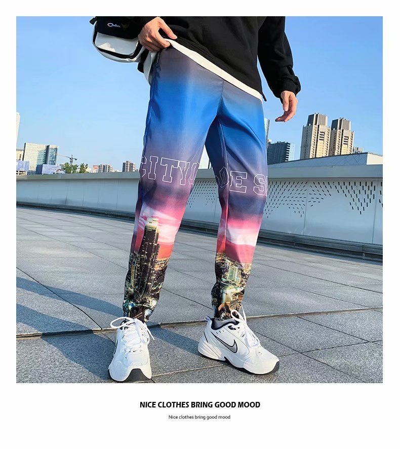 Trendy Gradient Color Trousers Men – travel - inspired 0 by Aroundtheworldinarush