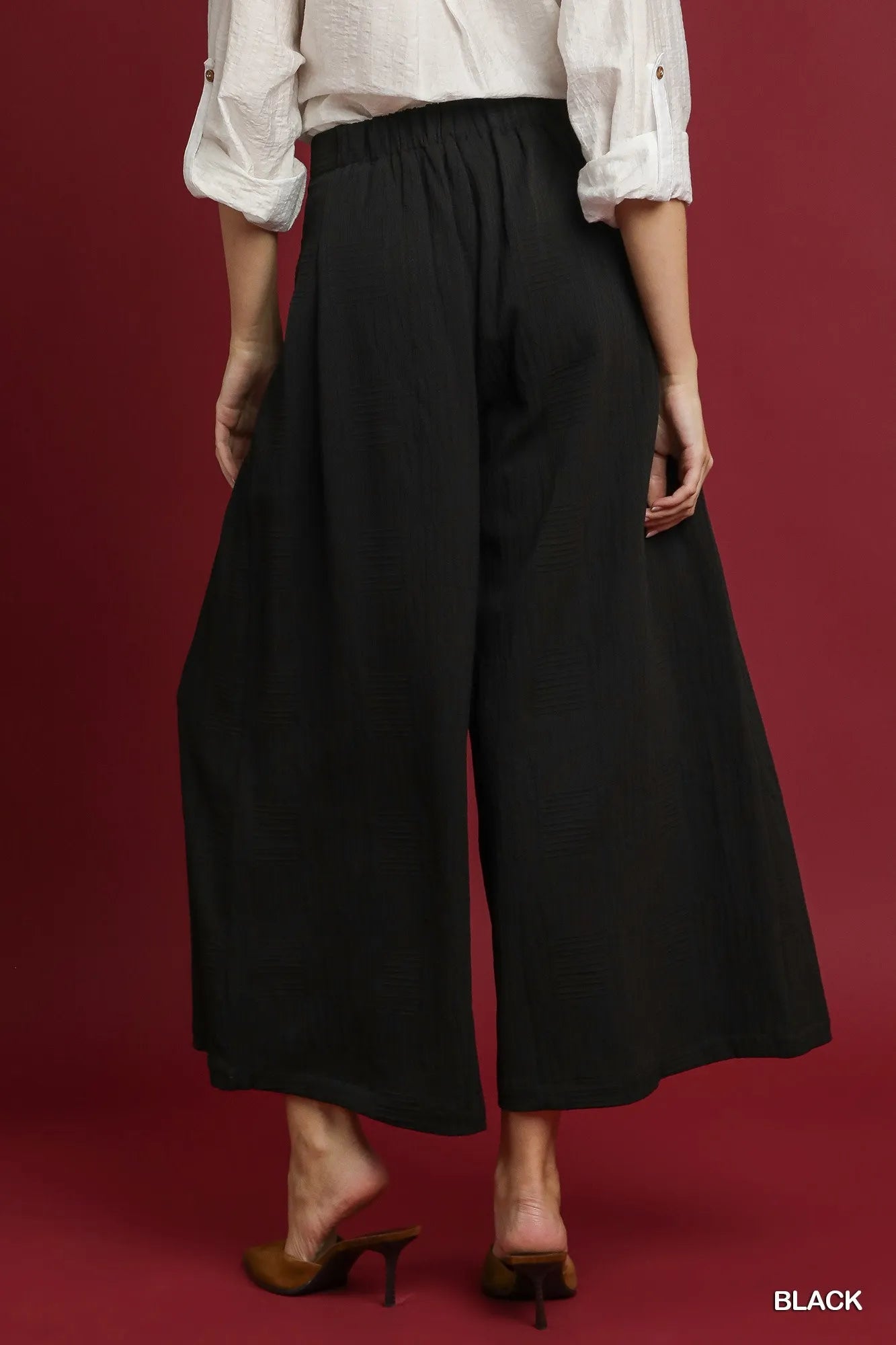 Umgee Elastic Waist Wide Leg Pants – travel - inspired by Aroundtheworldinarush