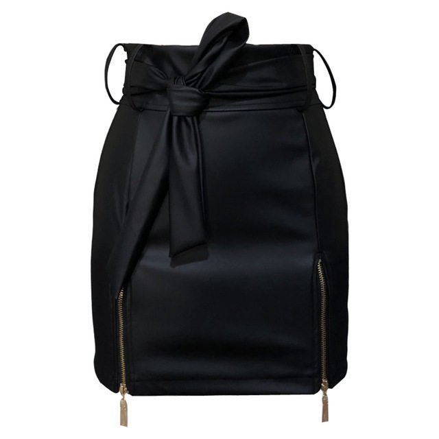 Women Bandage PU Leather Skirt Ladies Short Mini Skirts – travel - inspired 0 by Aroundtheworldinarush