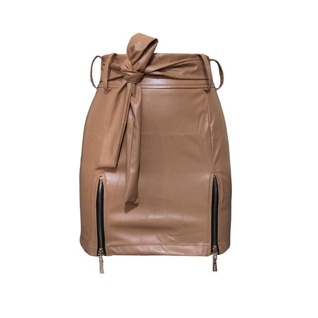 Women Bandage PU Leather Skirt Ladies Short Mini Skirts – travel - inspired 0 by Aroundtheworldinarush