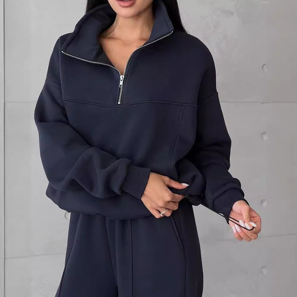 Y2K Winter Jogging Women Two Piece Set Female Zipper Coat Casual Pants Tracksuit Autumn Jacket Fashion Contrast Sport Wear Set – travel - inspired 0 by Aroundtheworldinarush
