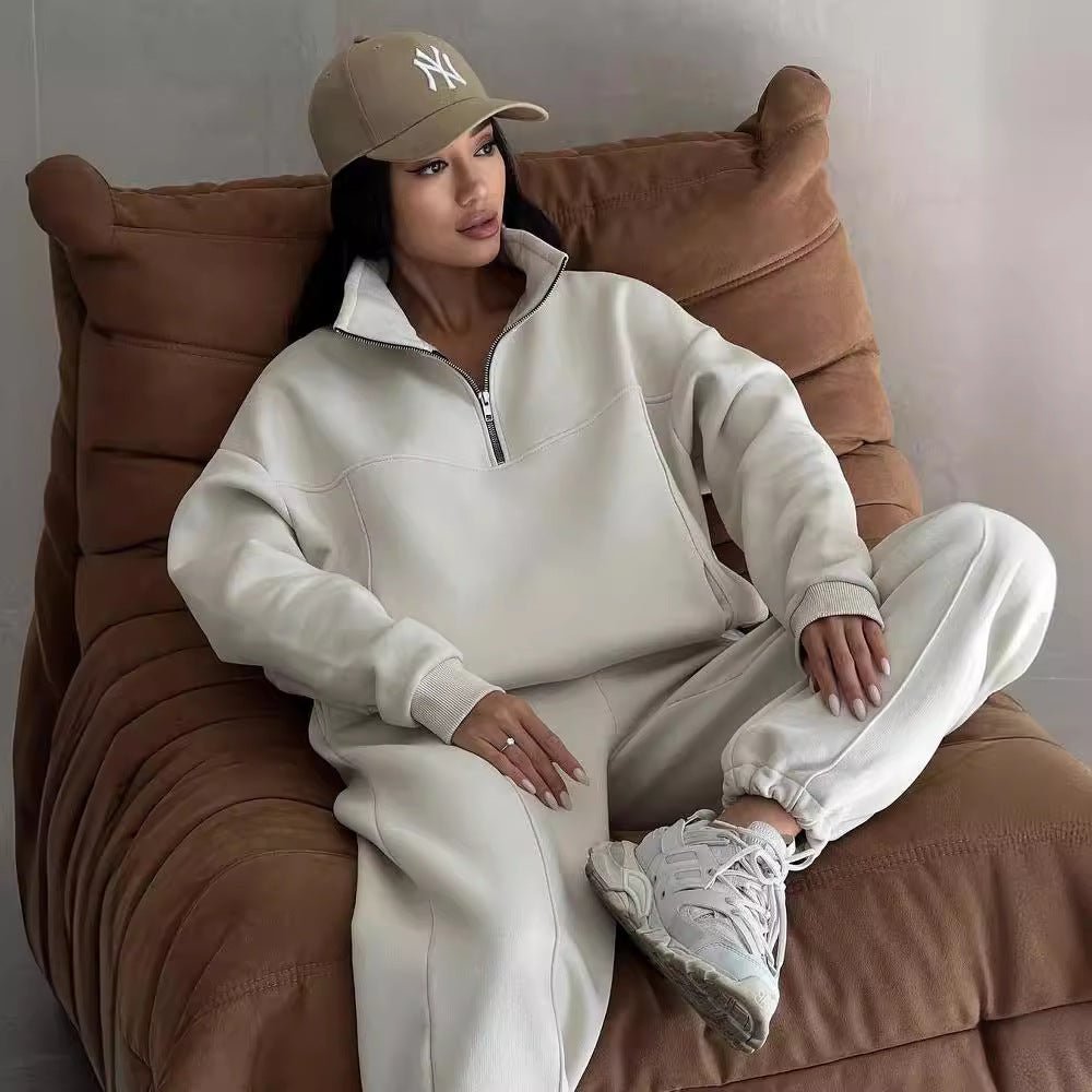 Y2K Winter Jogging Women Two Piece Set Female Zipper Coat Casual Pants Tracksuit Autumn Jacket Fashion Contrast Sport Wear Set – travel - inspired 0 by Aroundtheworldinarush