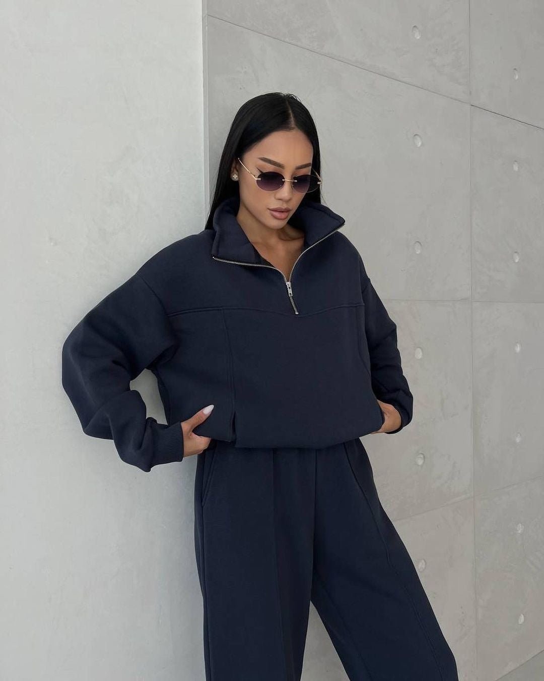 Y2K Winter Jogging Women Two Piece Set Female Zipper Coat Casual Pants Tracksuit Autumn Jacket Fashion Contrast Sport Wear Set – travel - inspired 0 by Aroundtheworldinarush