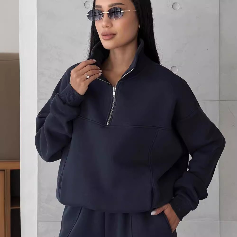 Y2K Winter Jogging Women Two Piece Set Female Zipper Coat Casual Pants Tracksuit Autumn Jacket Fashion Contrast Sport Wear Set – travel - inspired 0 by Aroundtheworldinarush