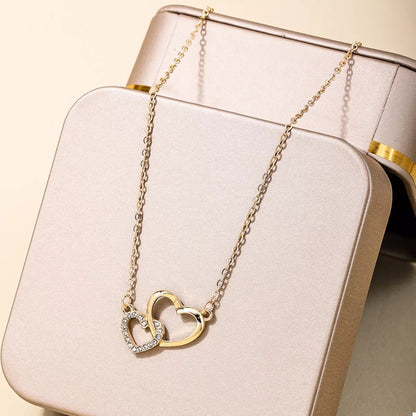 18K Gold - Plated Heart Pendant Necklace – travel - inspired by Aroundtheworldinarush