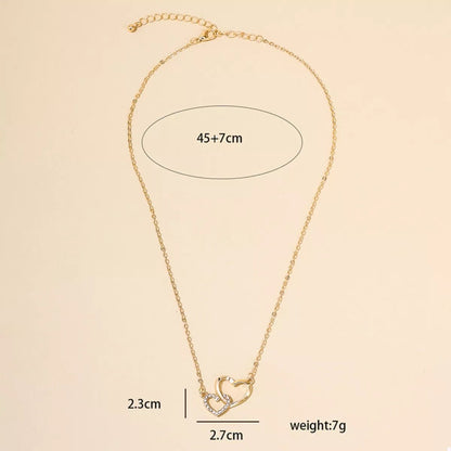 18K Gold - Plated Heart Pendant Necklace – travel - inspired by Aroundtheworldinarush