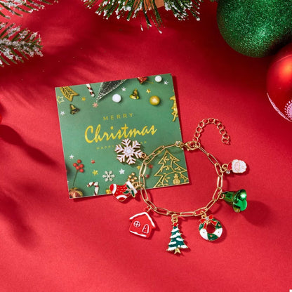 18K Gold - Plated Resin Christmas Theme Bracelet – travel - inspired by Aroundtheworldinarush