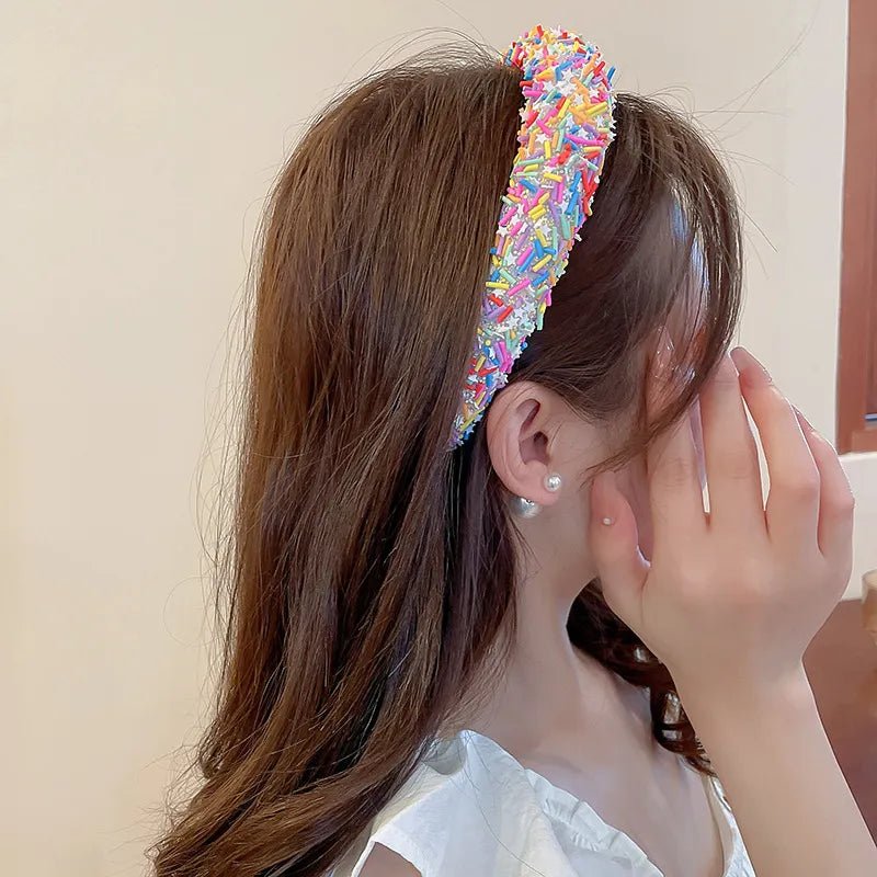 Acrylic Contrast Wide Headband – travel - inspired by Aroundtheworldinarush