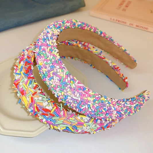 Acrylic Contrast Wide Headband – travel - inspired by Aroundtheworldinarush